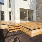 Terrasse imperméable en cèdre de l'est